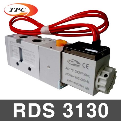 TPC 메카트로닉스 RDS3130-2G-02 솔레노이드 공압 쏠밸브 220V, 1개