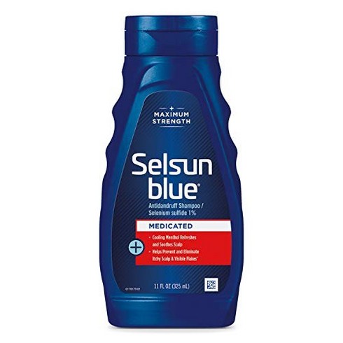 Selsun Blue Medicated Anti-dandruff Shampoo with Menthol 11 fl. oz. Maximum Strength Selenium Su, 1