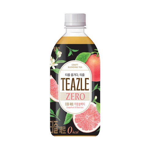 우롱티 - 티즐 제로 자몽블랙티, 500ml, 20개