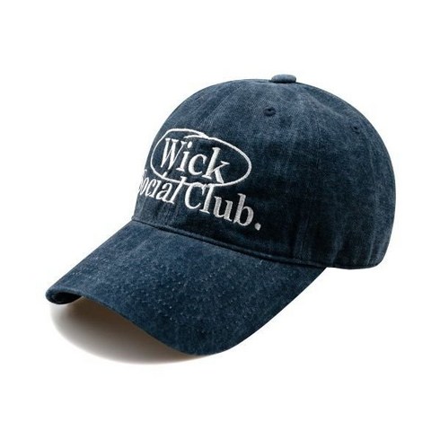 WICK Social Club 피그먼트 볼캡-블루