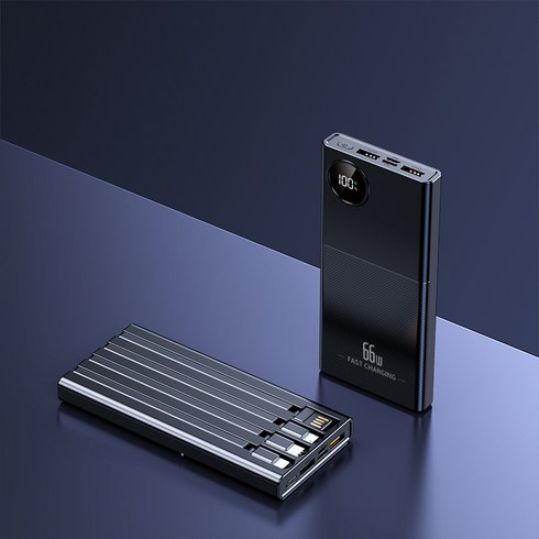 PYHO 보조배터리 20000mAh 30000mAh대용량 66w 급속충전 국내배송, 블랙