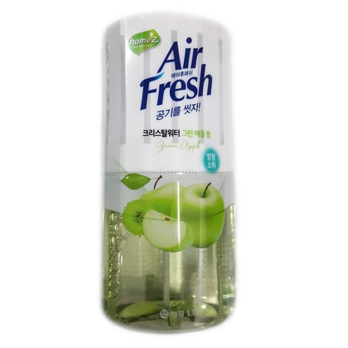 홈즈 크리스탈워터 실내용 방향제 그린애플, 400ml, 6개, 과일/트로피칼향