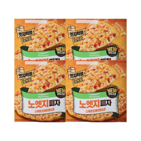 풀무원 노엣지 피자 스위트포테이토&콘(365g) x 4판, 365g, 4개