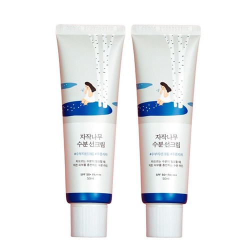 라운드랩 자작나무 수분 선 크림 50ml 1+1 (SPF 50+ PA++++), 2개