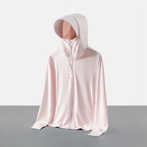 비치웨어 물놀이 후드잠바 상의 카이시 아이스쿨 후드 래쉬가드, 핑크