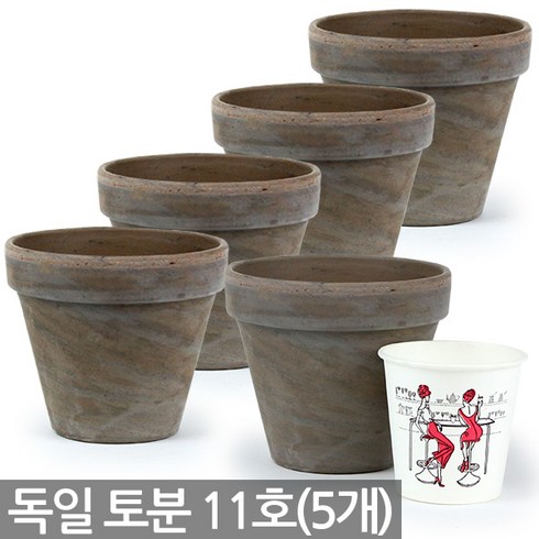 독일토분 - 바솔트 독일토분 11호 5개세트 - 표준형 화분 다육이화분 토분 인테리어화분 토기분 미니화분 다육화분 선인장화분 소형화분 식물 다육이, 세인_독일토분 바솔트 11호(5개세트)