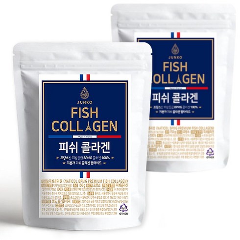 지웨이먹는콜라겐펩타이드150g - 준코 프랑스 저분자 피쉬 콜라겐 펩타이드 분말, 150g, 2개