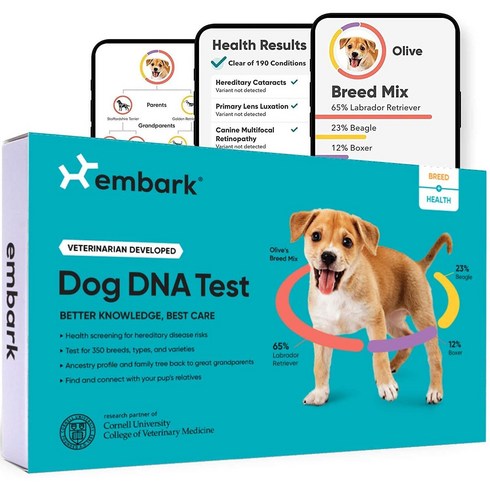 강아지 DNA 검사 키트 Embark Dog DNA Test Kit, 기본