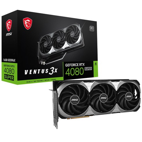 4080super - MSI 지포스 RTX 4080 SUPER 벤투스 3X OC D6X 16GB, MSI RTX 4080 SUPER 벤투스 3X 16GB