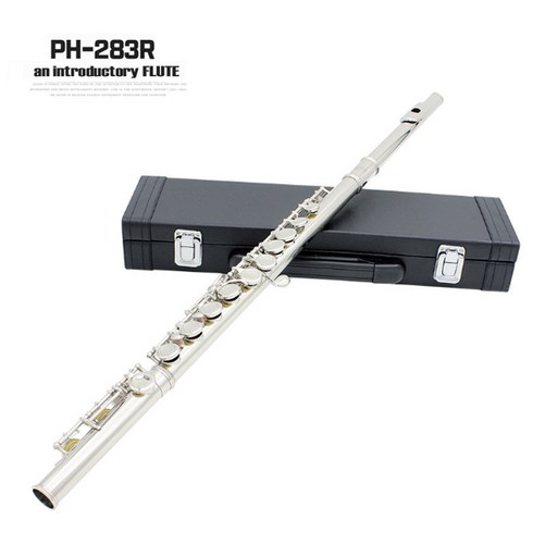 플룻레슨 - 에이치컴퍼니 플룻 입문용 플루트 피리 풀세트 관악기 악기, (실버/풀세트), PH-283R 플룻