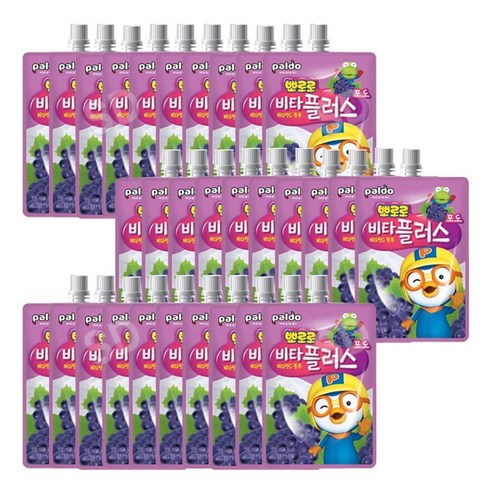 뽀로로 비타플러스 100ml x 10개입(포도맛)/비타민C음료, 포도맛, 30개