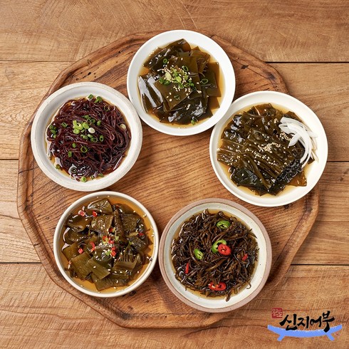 완도 제철 장아찌 5종 set 수제반찬 해초 장조림 (톳 꼬시래기 미역줄기 다시마 쇠미역), 1세트