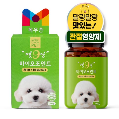 목우촌 펫9단 강아지 슬개골 뼈 관절 연골 영양제 100g, 바이오 조인트, 뼈/관절강화, 1개