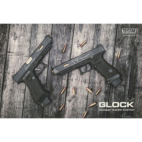 에어소프트건 - 토이스타 컴뱃마스터 글록34 커스텀 존웍 권총 무광블랙 비비탄권총 핸드건