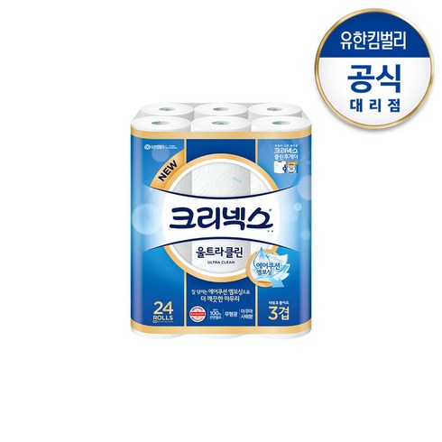 크리넥스 3겹 울트라클린 27M, 1개, 24롤