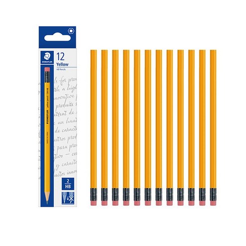 스테들러연필 - 스테들러 134 옐로우 펜슬, HB, 12개