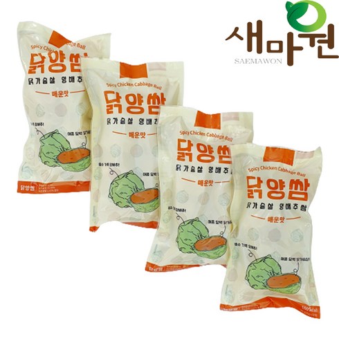 아쿠아링크 닭양쌈 닭가슴살양배추쌈 매운맛, 280g, 4개