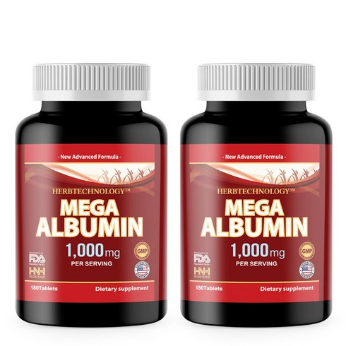 알부민항공배송 - HNHusa 메가 알부민 1000mg 타블렛, 2개, 180정