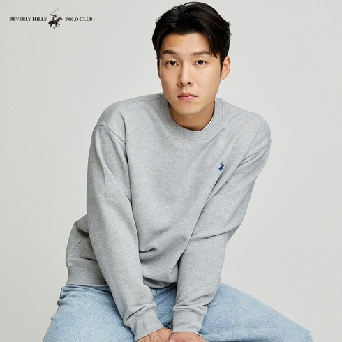 [2023 F/W][기간한정특가] 비버리힐즈 폴로 남자 여자 오버핏 맨투맨 그레이