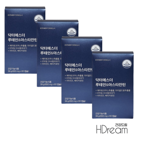 여에스더 루테인 아스타잔틴, 60정, 4박스