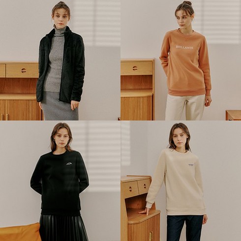 내돈내산 여성 23WINTER 더블 웜 레터링 융기모 스웨트 셔츠 4종 후기 상품