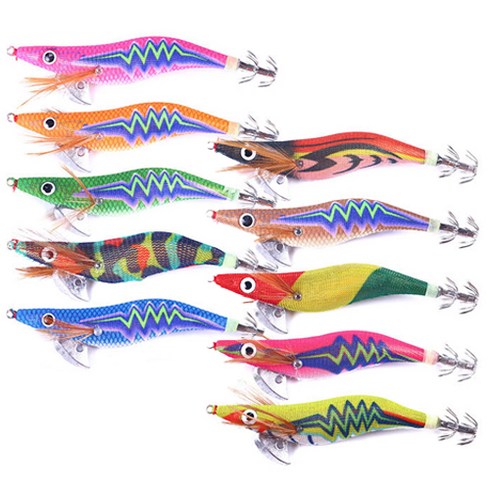 2023년 가성비 최고 무늬에기 - 고아웃타운 루어 무늬오징어 낚시 오적에기, 2.5호, 10개입