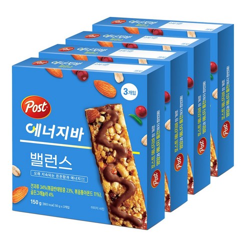 포스트 에너지바밸런스 150g x 4박스 총12개입