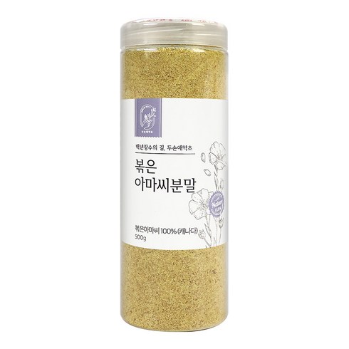 아마씨가루 - 두손애약초 볶은아마씨분말, 1개, 500g