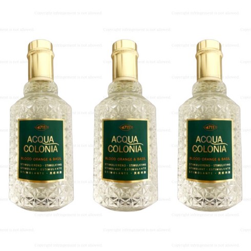 1+1+1 사칠일일 4711 아쿠아콜로니아 블러드오렌지 앤 바질 EDC 샘플증정 50ML, 1+1+1 아쿠아콜로니아, 3개