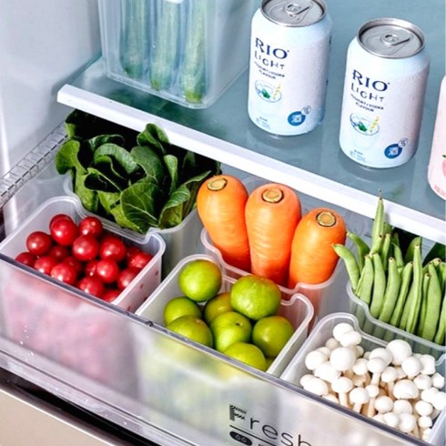 2023년 가성비 최고 냉장고 수납 트레이 - 엘릿 냉장고 수납 정리함 다용도 트레이 8p, 투명