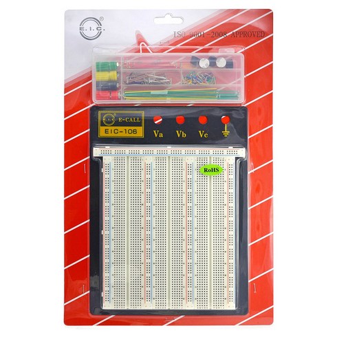 E-CALL EIC-106J 브레드보드 빵판 (점퍼와이어 포함) Breadboard, 단품, EA