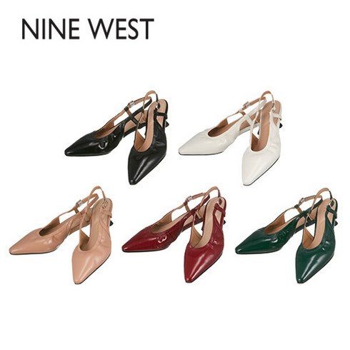 2024SS 9x9 나인웨스트 인타임 양가죽 투웨이 샌들 - [NINEWEST] 2024SS 나인웨스트 9x9 링클 양가죽 슬링백 (NW046)