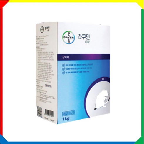 쥐퐁티 - 강력쥐약 라쿠민 티피 1kg (분말쥐약 가루쥐약), 1개