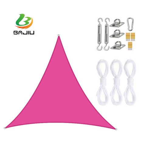 2023년 가성비 최고 홀리데이타프 - BAJIU 타프스크린 삼각형 홀리데이타프 그늘막 옥스퍼드 타프 액세서리 세트, 로즈, 2*2*2m