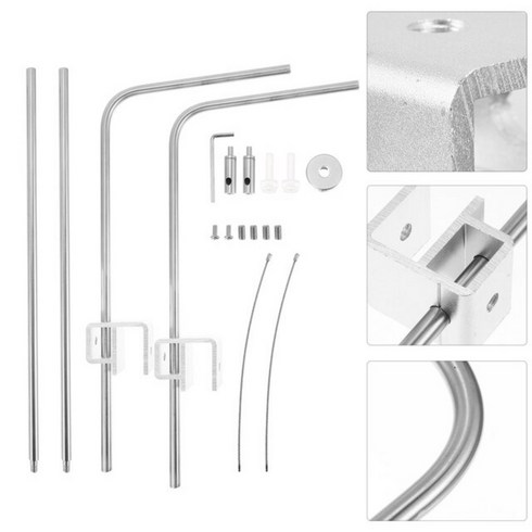 어항조명 수족관led조명 어항 조명 행거 알루미늄 합금 랙 조절식 금속 스탠드 램프 LED 수족관 걸이 브래, [01] Silver