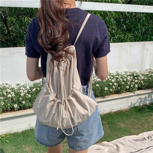 스트링백팩 - 스트링백팩 대학생 경량 나일론 가벼운 여성 데일리 가방