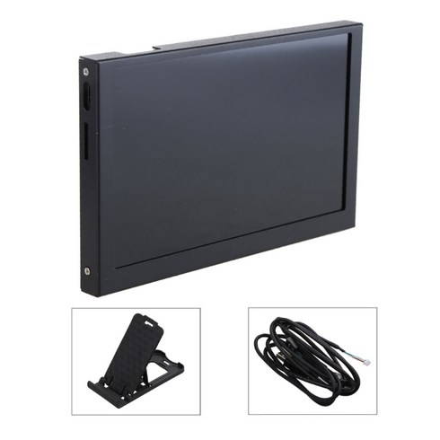 PC IPS TYPE-C 보조 화면 IPS USB 미니 화면 PC CPU HDD 데이터 모니터, 02 Black
