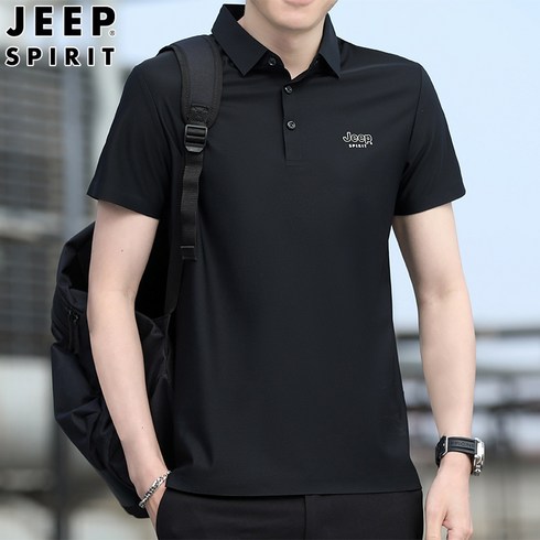 JEEP 남성 24 SUMMER COOL SORONA 반팔 티셔츠 4종 - JEEP SPIRIT 지프 스피릿 반팔티 남자 여름 시원한 색상 새로운 뉴 반팔 디자인 남성 티셔츠 통기성 반티 패션 올 매치 비즈니스 얇은 남성 티셔츠 0089