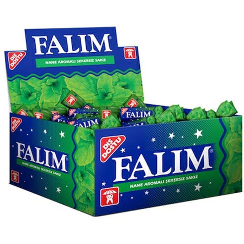 Falim 100 Piece Mint Flavoured Fresh Sugar-Free Chewing Gum Individually wrapped null, 1