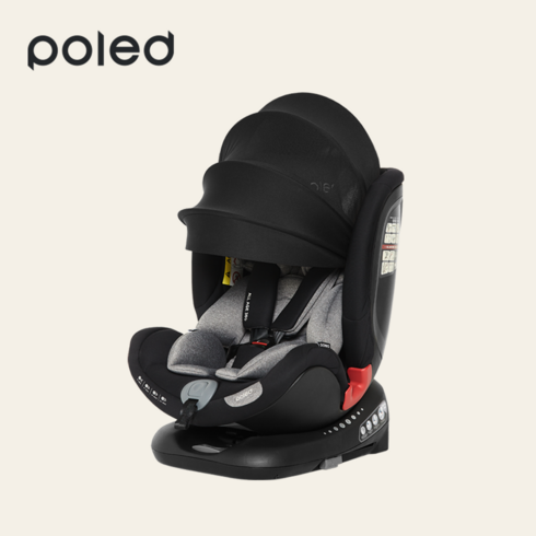 폴레드 올에이지 360 회전확장형 카시트 (ISOFIX & 락킹벨트), 갤럭시그레이