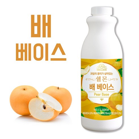 쉘몬 배 에이드 농축액 1kg, 1개, 1L