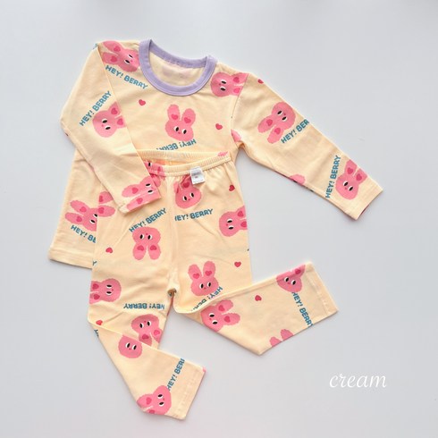 크림실내복 아기 유아동 봄 간절기 실내복 모달스판 내의