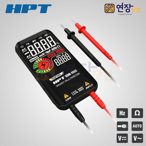 2023년 가성비 최고 hpt1700 검전기 전기 전류 테스트기 - HPT 검전기 오토 멀티 미터 테스터기 HDM-1002 비접촉 멀티 검전기, 1개
