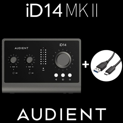 id14mk2 - [정품] 오디언트 iD14 MK2 오디오 인터페이스 루프백 오인페 audient 아이디14 마크2 레코딩 장비_사은품2종