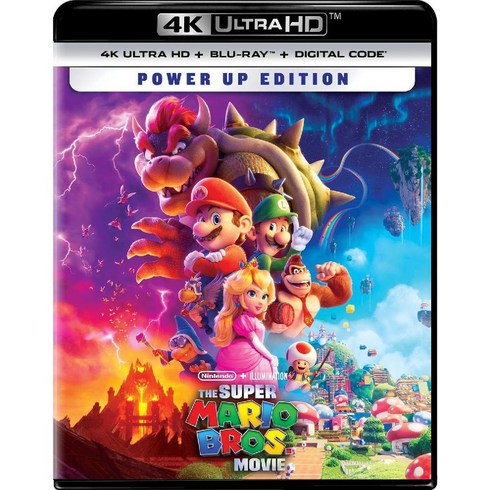 슈퍼 마리오 브라더스 영화 4K 울트라 HD + 블루 레이 디지털 4K UHD 한글자막없음, 기본