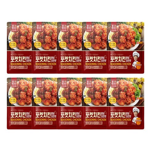한맥 포켓치킨 양념치킨맛 180g x 10봉, 10개