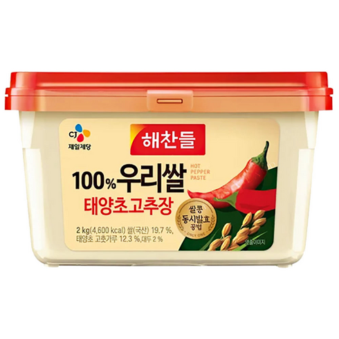 해찬들 우리쌀로 만든 태양초 골드 고추장, 2kg, 3개