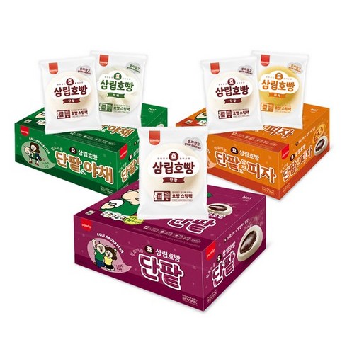 [KT알파쇼핑][빵빵이선물박스+띠부씰10장] 개별포장 빵빵이호빵 12입 2박스 (단팥/단팥야채/단팥피자), 빵빵이호빵 단팥(12입)+단팥야채(12입), 빵빵이호빵 단팥(12입)+단팥야채(12입)