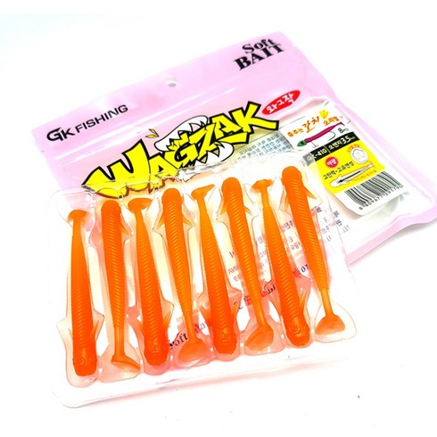 2023년 가성비 최고 춤추는갈치 - 춤추는 갈치 루어 풀치 낚시 와그작 오리발 웜 금호, 화이트야광-6.5cm(3)