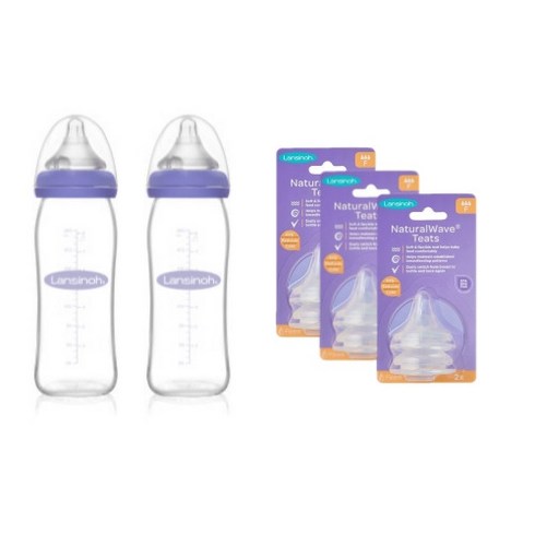 란시노유리젖병 - [란시노] 유리젖병 240mlx3+젖꼭지 내츄럴 웨이브(F)x3set, 단품